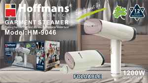 Fer à vapeur vertical Hoffmans pour rideaux et costumes, 1200W, chauffe rapide, fer à vapeur portable, pliable, compact, outil de repassage de voyage - Product Image 5