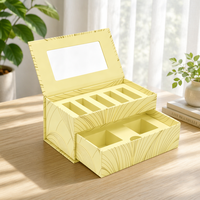 Boîte cosmétique personnalisée durable en papier couché, multi-compartiments, pour rouge à lèvres, fards à paupières, bijoux, avec design de logo
