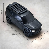 Coche Teledirigido a Escala 1:18, 4 Canales, 27Mhz, con Faros Delanteros, Modelo Defender Todoterreno, Juguete para Niños