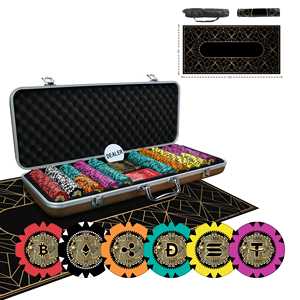 Jetons de poker Casinokart série GR, 300 pièces, 40 mm, ABS, avec plateau, sans tapis de poker - Product Image 1