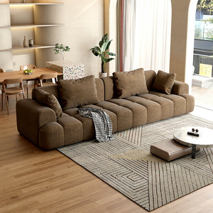 आधुनिक लक्जरी इतालवी डिजाइन बुना हुआ कपड़ा सोफा एक सीट फोशान संग्रह - Product Image 3