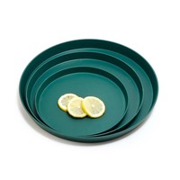 Ensembles d'assiettes à dîner de service réutilisables en PLA de luxe vaisselle et vaisselle pour la maison restaurant mariage-vaisselle jetable élégante