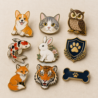 Broches en émail personnalisées avec logo, motifs animaux mignons de la forêt, badges en métal pour sacs à dos, vestes, sacs, accessoires cadeaux