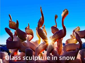 Scultura in Vetro di Murano Soffiato a Mano, Decorazione Moderna per Interni ed Esterni, Grande Scultura in Vetro per <span class=keywords><strong>Giardino</strong></span> e Cortile - Product Image 6