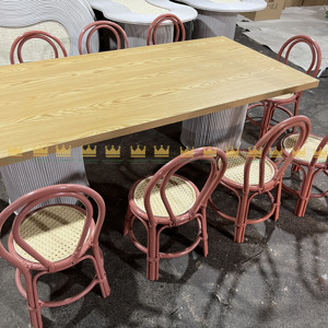 Table rectangulaire en rotin faite à la main de style moderne fait à la main pour les enfants Durable et sûr Prix bon marché - Product Image 2