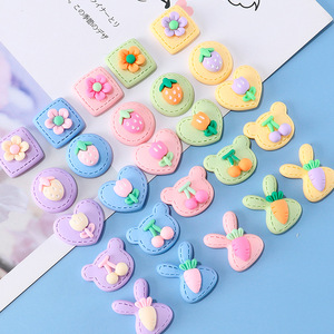 Décorations en résine plastique faites à la main pour la Pâques, accessoires de bricolage, formes de carotte, lapin, cerise, ours - Product Image 1
