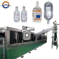 Projet clé en main de solutions IV automatiques 100ml 250ml 330ml 500ml pour ligne de production de sérum physiologique en salle blanche GMP