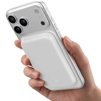 Batterie externe magnétique ultra-fine 5000 mAh Li-Polymère, chargeur sans fil 20W, charge rapide PD, portable, entrée Type-C 3A, utilisation en extérieur
