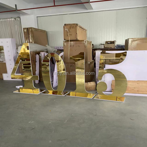 Decorazioni Personalizzate per Feste di <span class=keywords><strong>Compleanno</strong></span>, Grandi Numeri in Acrilico, Insegna Specchiata Dorata, Numeri Giganti da 3-4 Piedi per Feste e Matrimoni - Product Image 2