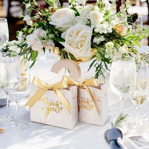 Sac cadeau en carton blanc avec poignée en ruban de luxe, sacs en papier imprimés personnalisés, Bolsas De Papel avec votre propre logo - Product Image 3