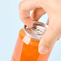 Bouteille Boisson en PET Transparente avec Capsule Aluminium à Ouverture Facile, 250ml 350ml 500ml 650ml