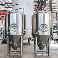 Cuve de Fermentation en Acier Inoxydable 3000L 30HL avec Chemise de Refroidissement à Cavités pour Cidre, Kombucha, Bière Artisanale, Brasserie Certifiée CE