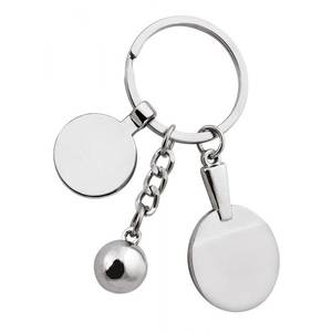 Porte-clés PING PONG personnalisable avec jeton en alliage de zinc et mousqueton, doté d'un logo unique - Product Image 2