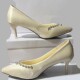 French Style Sexy Stiletto High <b>Heels</b> Women's Pumps with Rhinestone Chain Cut-out D'Orsay Dress <b>Shoes</b> - Product Image 3