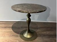 Table d'appoint en métal et en bois Table basse ronde Table d'appoint
