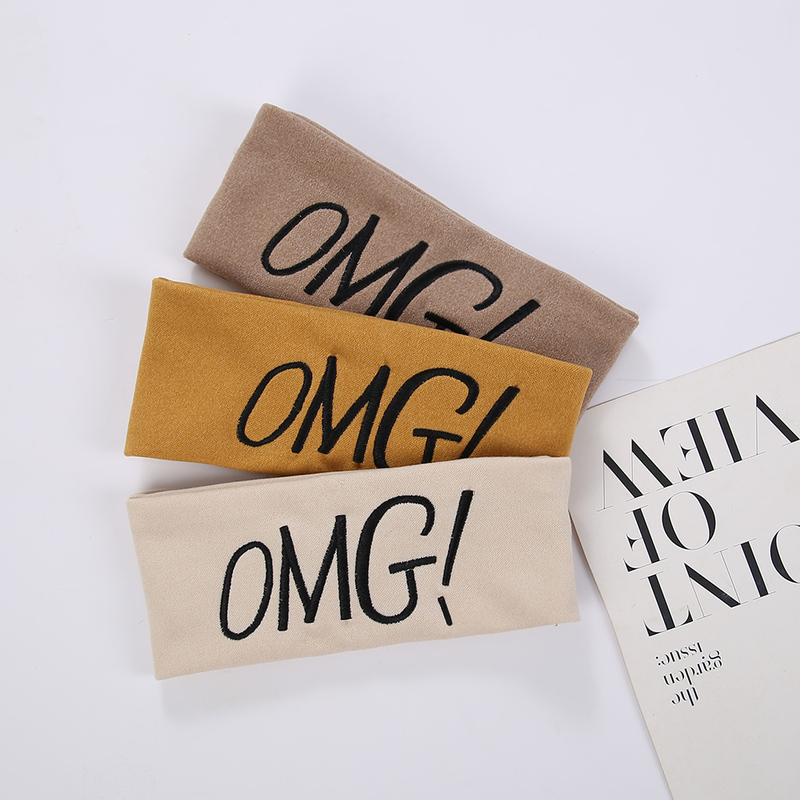 OMG Embroidery Thick Headband Winter Keep