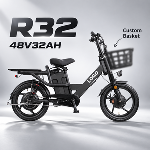 Vélo cargo électrique R32, batterie lithium 48V 32AH, roue de 18 pouces, frein à disque, panier personnalisé en option - Product Image 1