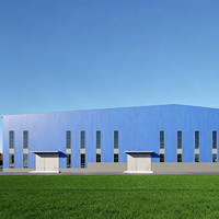 Nave Industrial Prefabricada con Revestimiento Metálico Azul PPGI |   Edificio de Almacenamiento Logístico y Planta de Fábrica con Estructura de Acero Personalizada