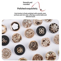 Boutons circulaires en plastique ABS pour costumes féminins, manteaux, trench-coats, pulls tricotés, boutons simples électroplaqués sur pied haut, personnalisables