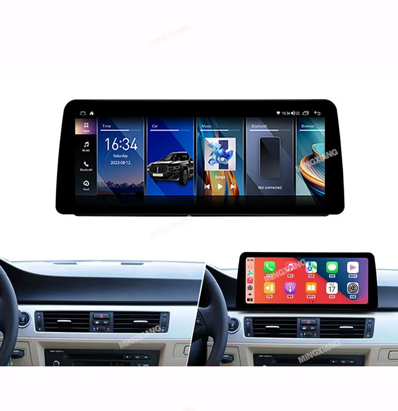 Radio de coche Android Apple Carplay de 12,3 pulgadas para BMW 3 SERIES E90 navegación GPS Auto ESTÉREO