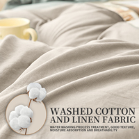 Vente en gros de drap de lit teint en coton et lin lot de literie couleur et motif personnalisés