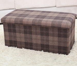 Living Foldable Storage Bins Box Ottoman Container Organizer Cushion Seat - Product Image 2