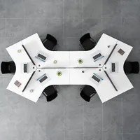 ODM OEM Personnaliser Personnel Poste de Travail Employé Bureau Bureaux 3 Personne Poste de Travail Ordinateur Bureau Table Cabine Poste de Travail
