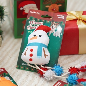 Juguete de gato de Navidad ecológico, palo de gato divertido de peluche con hierba gatera para autoalivio y molares resistentes a mordeduras, suministros para mascotas - Product Image 4