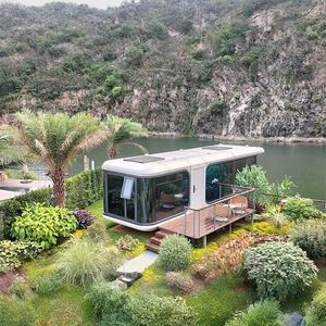 Casa Contenedor Modular de 20 pies con Paneles Sándwich, Diseño de Hotel Cápsula Espacial, Iluminación LED Ambiental y Sistema de Control por Voz - Product Image 3