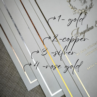 Invitation de mariage personnalisée de luxe en papier de qualité supérieure, avec dorure à chaud, diamants et coffrets