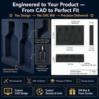 Doublure antichoc en mousse EVA/EPE de différentes formes et tailles pour boîte cadeau, étui à outils, emballage intérieur