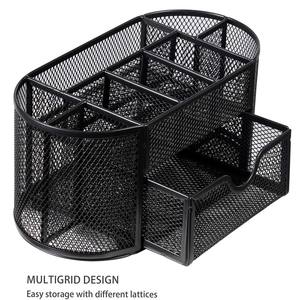 La migliore vendita di spazio <span class=keywords><strong>Savin</strong></span> 8 scomparto per l'ufficio forniture scolastiche Desktop in rete metallica organizzatore da scrivania con cassetto - Product Image 2