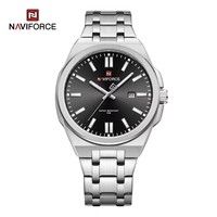 Montre à quartz pour homme NAVIFORCE 9226 en acier inoxydable, montre-bracelet étanche originale, bracelet de luxe pour homme, montre lumineuse pour homme