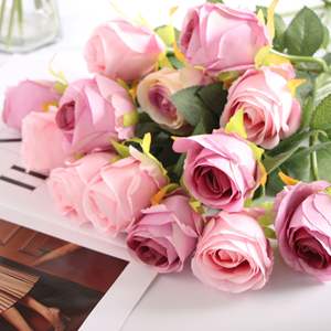 Rose artificielle bulgare à tige unique en soie, 50 cm de haut, simulation réaliste, décoration de mariage et de maison - Product Image 1