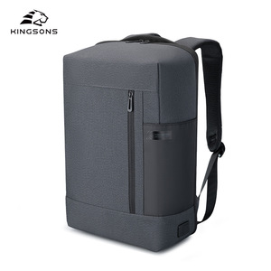 Kingsons Men's <b>Laptop</b> <b>Backpack</b> Water Resistant Solid Color Business Shoulder Bag For Everyday Use - Product Image 5