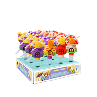 Lampes en forme de maison champignon au design de dessin animé, bonbons durs en plastique, jouets promotionnels pour garçons, cadeaux