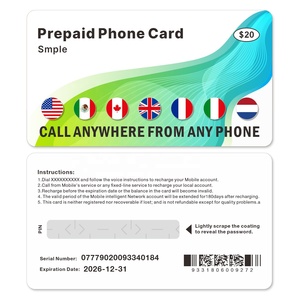 Fabricante de tarjetas de recarga de telecomunicaciones móviles, tarjetas de papel prepagadas con revestimiento para rascar PIN, precio personalizado, tamaños - Product Image 3