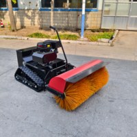 Balayeuse à neige motorisée à brosse rotative pour le déneigement des routes municipales