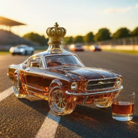 Nouvelle bouteille de whisky en verre Mustang Police, design minimaliste moderne, fabriquée en Chine, pour l'exportation.