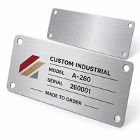 Plaques en aluminium, logo métallique, plaques signalétiques, étiquettes en aluminium anodisé, plaques signalétiques avec trous de fixation