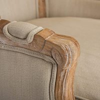 Fauteuil cage à oiseaux de luxe avec cadre en bois et tissu
