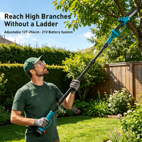Sécateur télescopique sans fil A11-0011, taille-branches 21V avec perche extensible 127-254cm pour la coupe des branches de jardin et la taille des haies