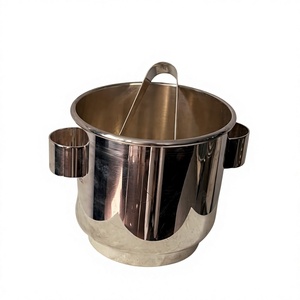 Cubo de Hielo Metálico para Bar con Asas, Grado Alimenticio, para Exhibición en Mostrador, Enfriamiento de Champán, Vino y Bebidas, Ecológico - Product Image 1
