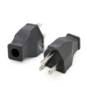 Adaptador de Enchufe Eléctrico Americano de 15A y 125V, Hembra a Macho, con Conexión a Tierra Automática y Enchufe Desmontable para Tomacorriente - Product Image 1