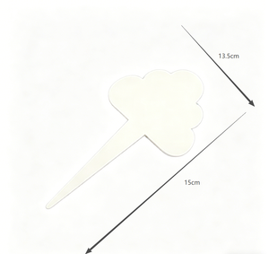 Etichette per gelati a forma di nuvola in acrilico, cartelli per dessert adatti per panetterie, caffè, gelaterie e esposizione alimenti - Product Image 2