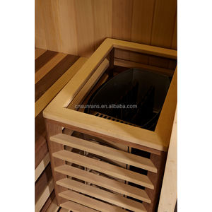 Sunrans 2 persone in legno massello <span class=keywords><strong>Sauna</strong></span> di lusso tradizionale stufa interna riscaldata stanza <span class=keywords><strong>Sauna</strong></span> - Product Image 3