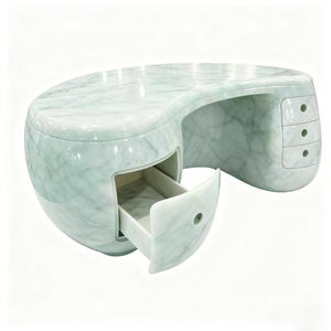 B1 High-End Office Furniture Light Wood and <b>White</b> Reception <b>Desk</b> with <b>Modern</b> Aesthetics for Hotels Gyms Schools Hospitals - Product Image 5