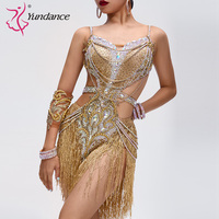 Robe de danse latine L-24069 robes de compétition Costumes jupe exécutant strass adultes enfants gland robe diverses couleurs