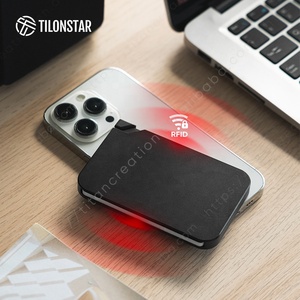 TILONSTAR TMPW100 Wholesale Custom Logo Phone Back Strong Magnetic Metal Side Pop up Credit Aluminum <b>Card</b> <b>Holder</b> - Product Image 5