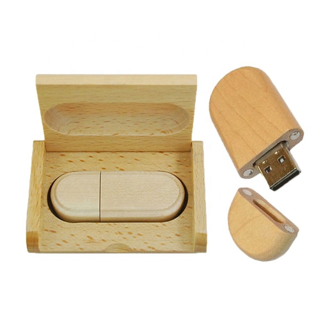 Brand New Customer Logo Wooden Usb With Box Usb 2.0 Flash Drive 4Gb 8Gb 16Gb 32Gb U Disk Wedding Gift